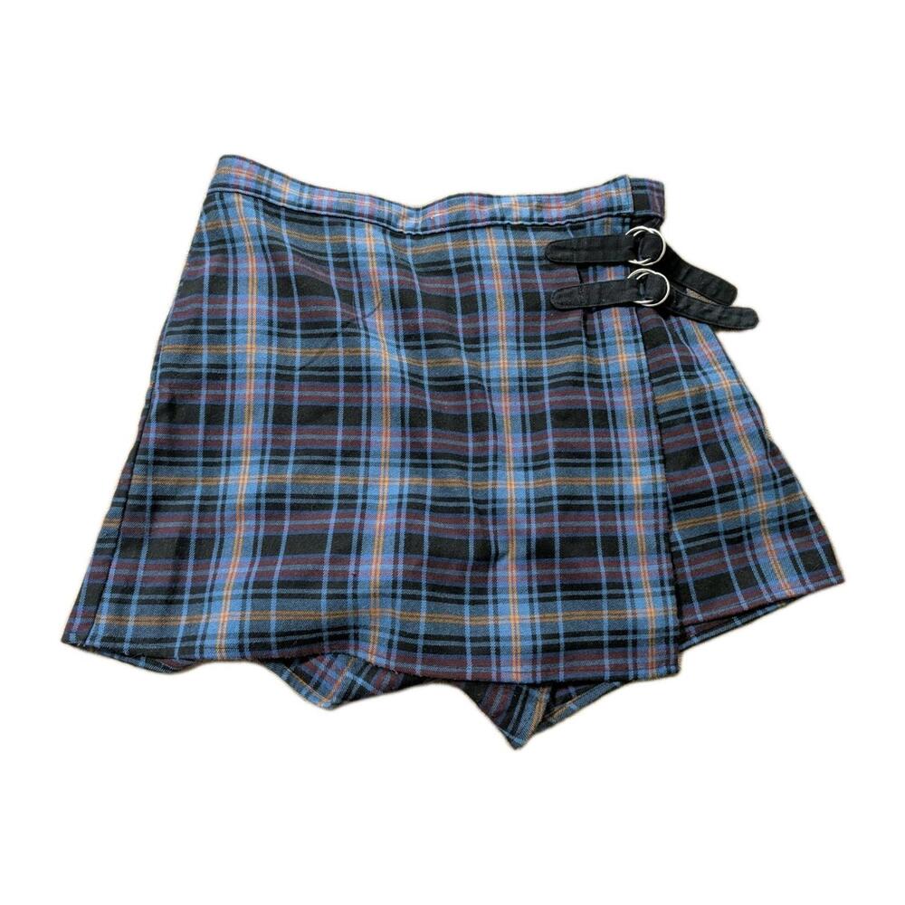 SO Jr Women's Purple Blue Plaid‎ Skort Size 11